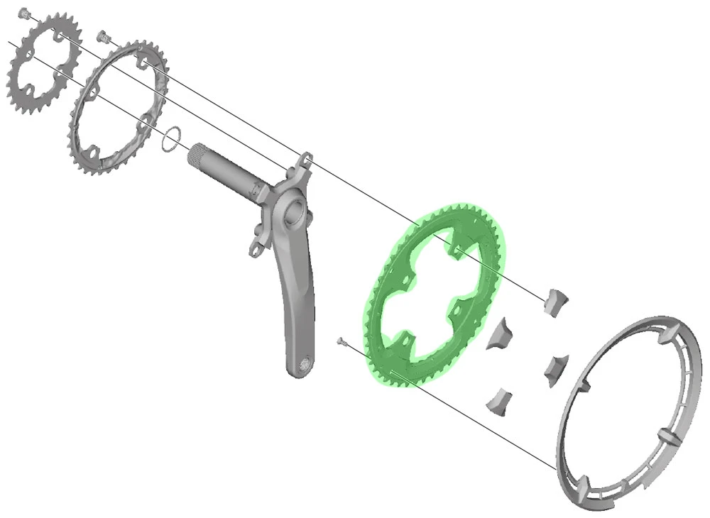 Shimano FC-T8000 Plateau 48T Pour Garde-Chaîne 2 Shimano FC-T8000 Plateau 48T Pour Garde-Chaîne – Image 2