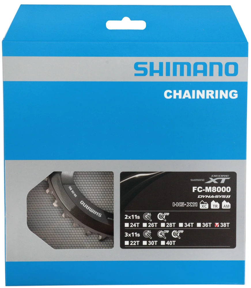 Shimano Plateau XT FC-M8000 2 Vitesses 38 Dents (BD) 4 Shimano Plateau XT FC-M8000 2 Vitesses 38 Dents (BD) – Image 4