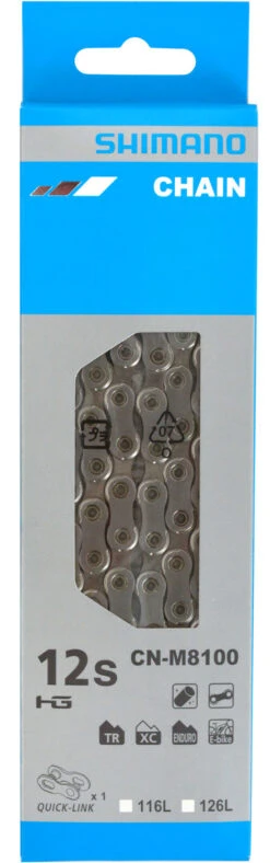 Shimano XT CN-M8100 Chaîne à 12 Vitesses Avec Quick-Link -Meilleur Vélos Magasin Shimano XT CN M8100 12 fach Kette mit Quick Link 20072595