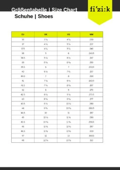Fizik Terra Ergolace X2 - MTB Shoes 8 Fizik Terra Ergolace X2 - MTB Shoes -Meilleur Vélos Magasin sizing fizik